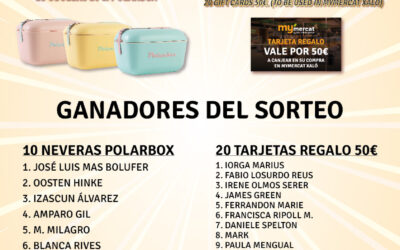 Ganadores sorteo 1º Aniversario MyMercat Xaló